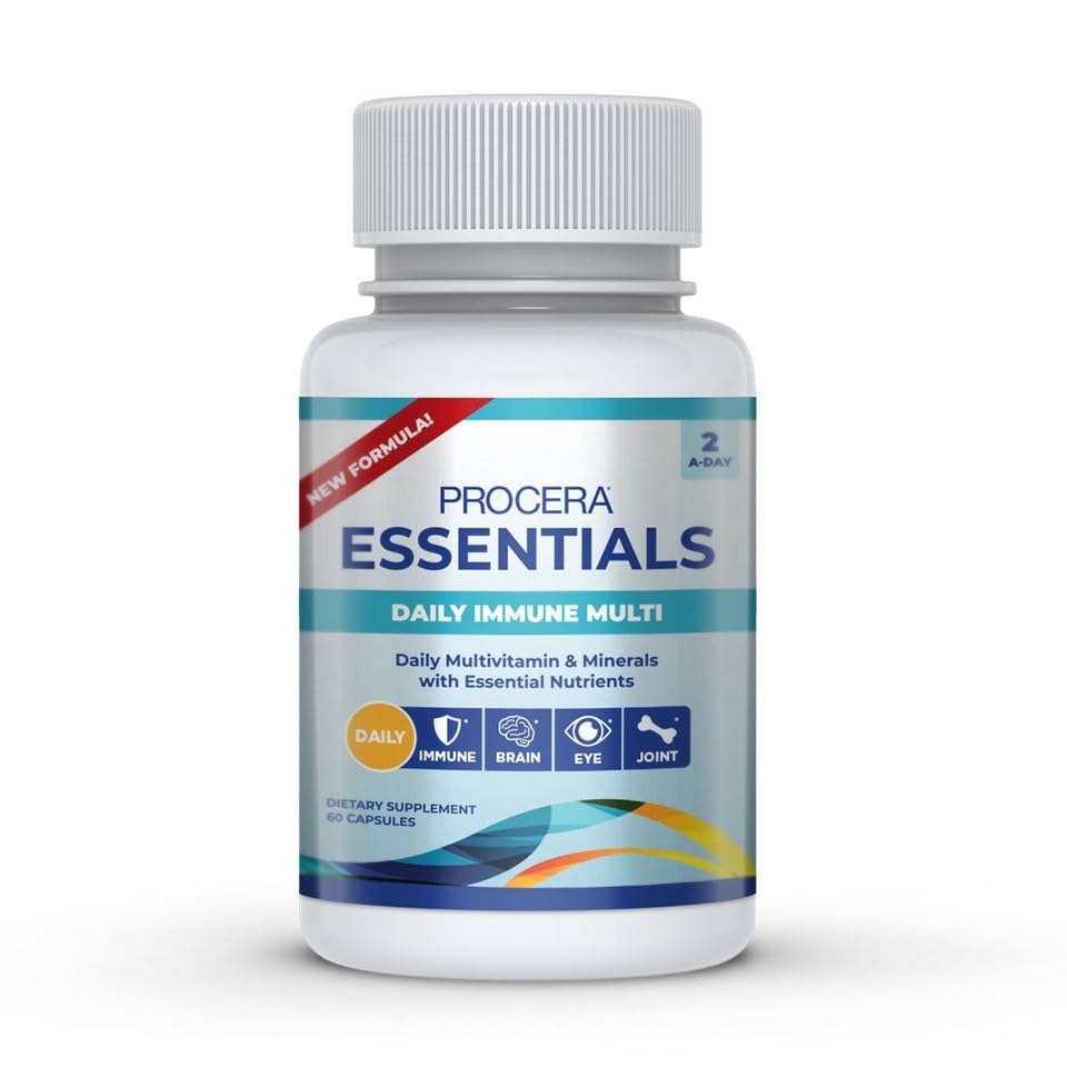 Procera Essentials Daily Immune Multivitamin - 19 Essential Vitamins, Minerals & Antioxidants - Eye, Heart & Brain Health Procera uk supplements