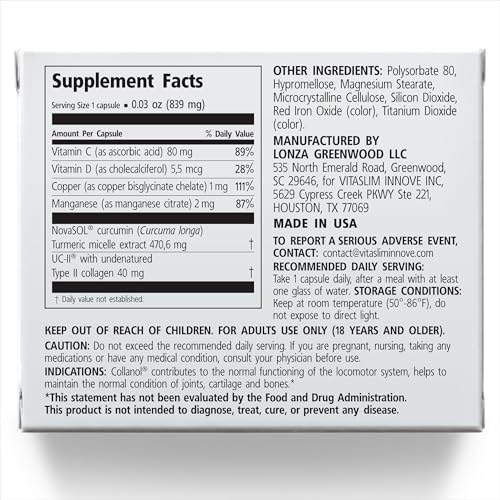 Innovation in The Care of Healthy Joints – Liquid Formula in a Double Capsule. 3D Collagen + Micelle Extract of Turmeric Roots 1 Capsule/Day. Laboratory Tested Collanol uk supplements