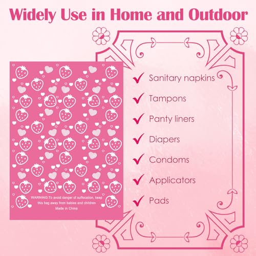 150Pcs Sanitary Napkin Disposal Bags, Luxiv Pink Disposable Sanitary Bag Personal Care Disposal Bags Luxiv uk supplements