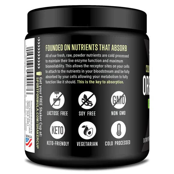 Sport Formula 99 Organic Greens Superfood Powder, Cold Pressed Vegan and Keto Powder, Non-GMO, Low Calorie Daily Green Juice Powder Sport Formula 99 uk supplements