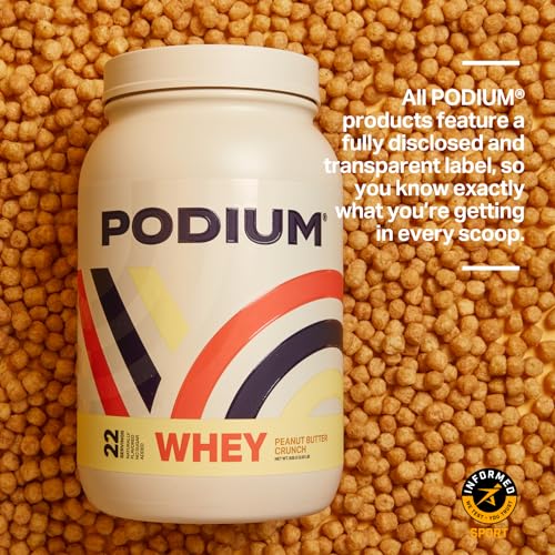 Podium Nutrition, Whey Protein Powder, Peanut Butter Crunch, 22 Servings, 27g of Whey Podium Nutrition uk supplements