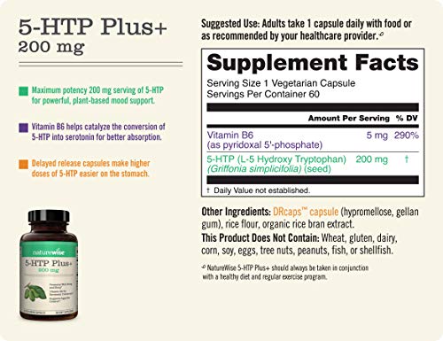 NatureWise 5-HTP 200Mg Mood Support, Natural Sleep Aid helps promote healthy NatureWise uk supplements