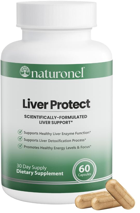 Naturonel Liver Protect – Liver Cleanse Detox & Repair | Liver Detox with Milk Thistle, Beetroot, Artichoke, Dandelion, Chicory, Yarrow, Jujube & Herbal Detox Blend | Made in USA, GMP Certified (1) Naturonel uk supplements