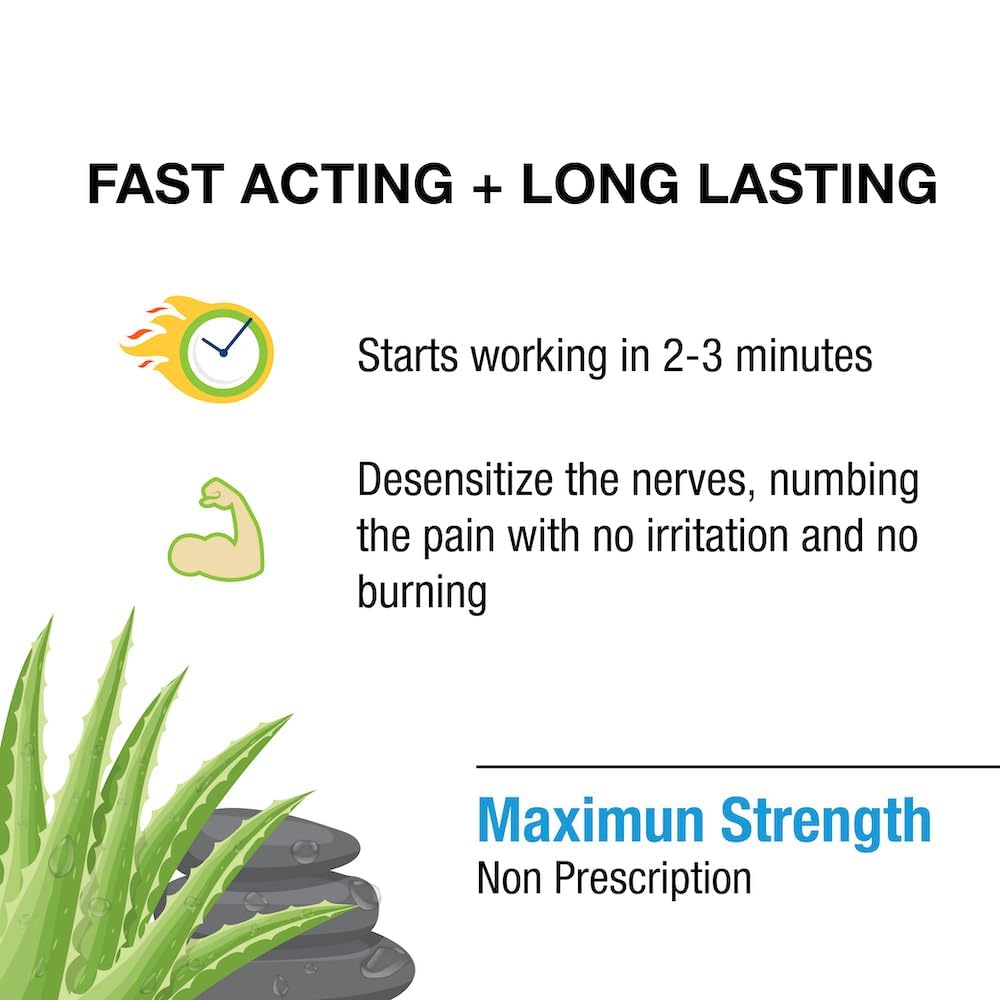 Puregen Labs Lidocaine 5% Anorectal (hemorrhoidal) Cream Maximum Strength | Enriched with Aloe-Vera | 6 Oz P Puregen Labs uk supplements