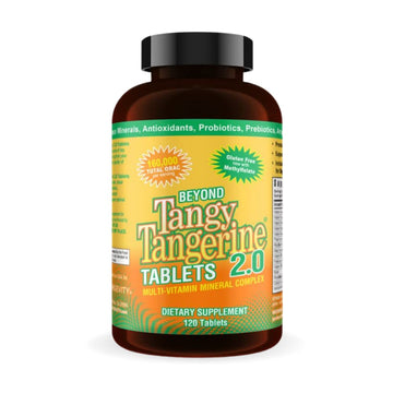 Youngevity Beyond Tangy Tangerine 2.0 Multi-Vitamin & Mineral Complex - Made with Natural & Whole Foods | 160,000 ORAC | 120 Tablets | 1 Bottle Youngevity uk supplements