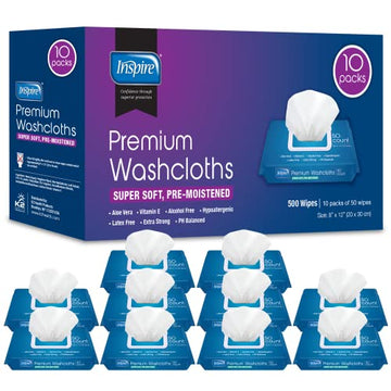 Inspire Adult Wet Wipes, Adult Wash Cloths, Adult Wipes for Incontinence Inspire uk supplements