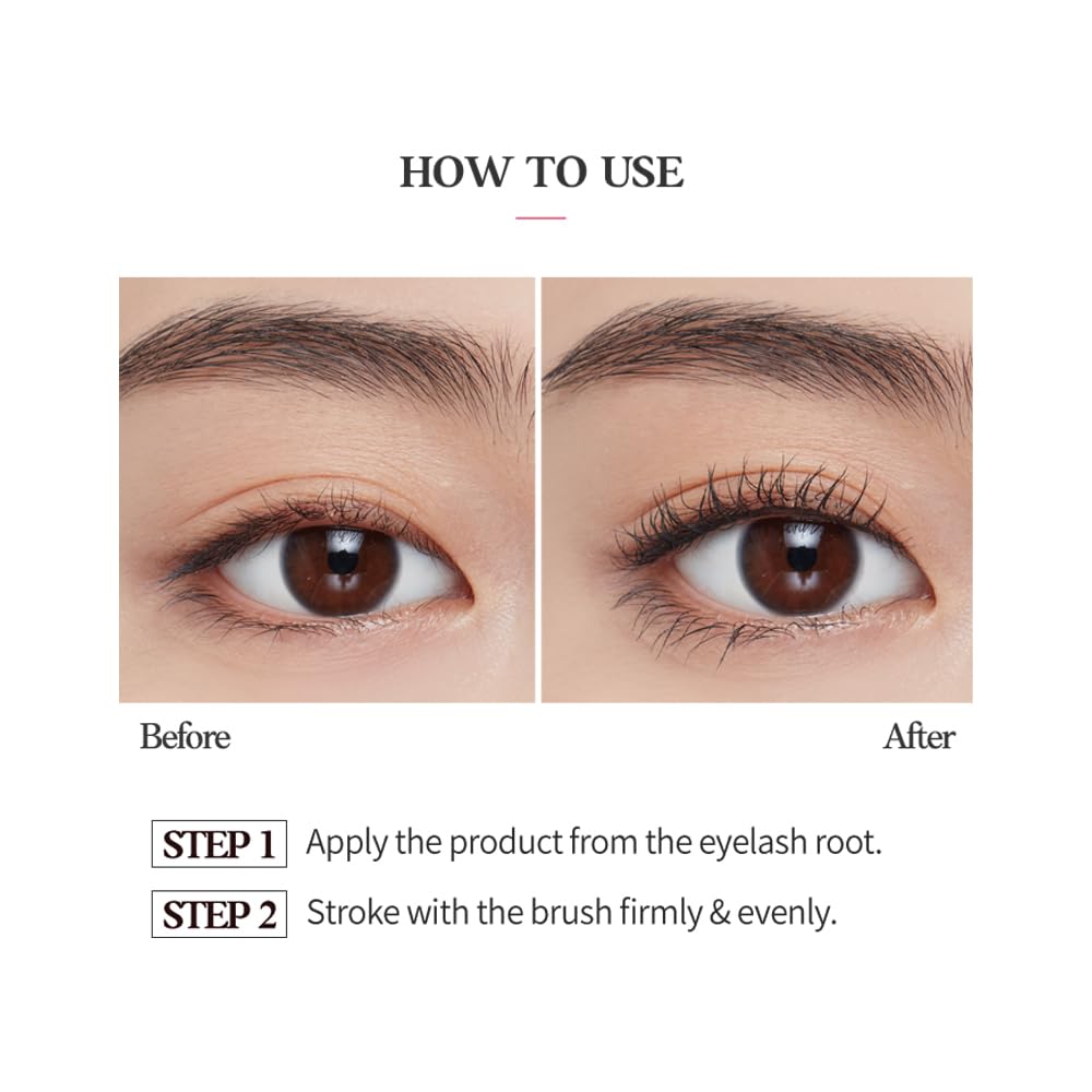 ETUDE Oh M'Eye Lash Black Tint Mascara – Natural Glossy Effect with Long Lasting Strong Curl System, Volume Enhancing, Smudge-Free, Improved fixation and water resistance, Korean Makeup, Kbeauty ETUDE uk supplements