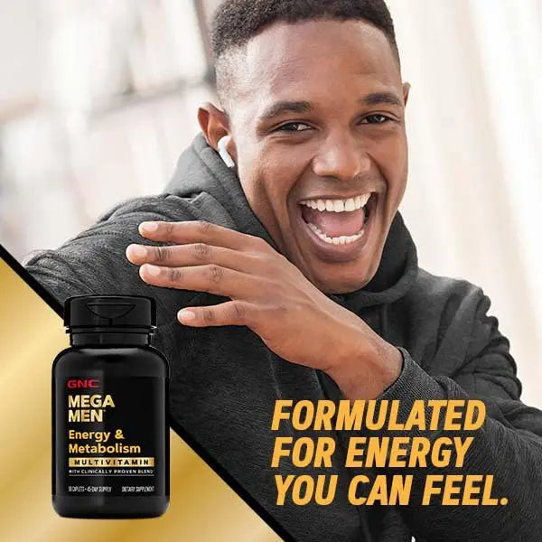 GNC Mega Men Energy & Metabolism Multivitamin | Antioxidants and Increased Calorie Burning | 180 Count GNC uk supplements