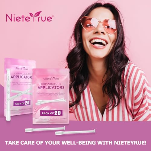 Nieteyrue 20-Packs Suppository Applicators for Women, Disposable, Individually Wrapped Nieteyrue uk supplements