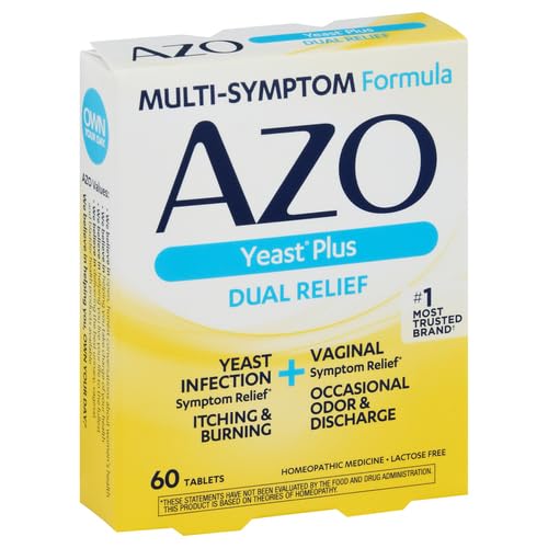 AZO Yeast Plus Dual Relief Tablets, Yeast Infection and Vaginal Symptom Relief, Relieves Itching & Burning AZO uk supplements