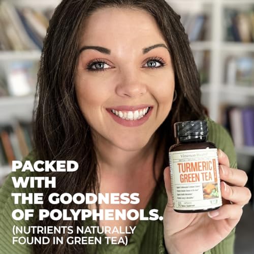Green Tea Extract Capsules - Green Tea Supplement with Organic Turmeric Curcumin Vimerson Health uk supplements