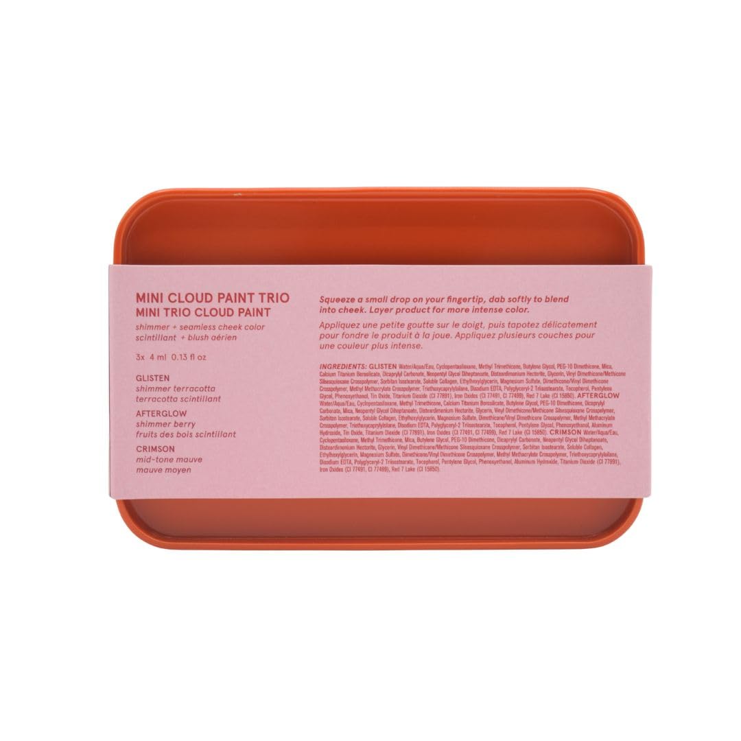 Glossier Mini Cloud Paint Blush Trio Holiday Gift Set: Crimson, Glisten & Afterglow Glossier uk supplements