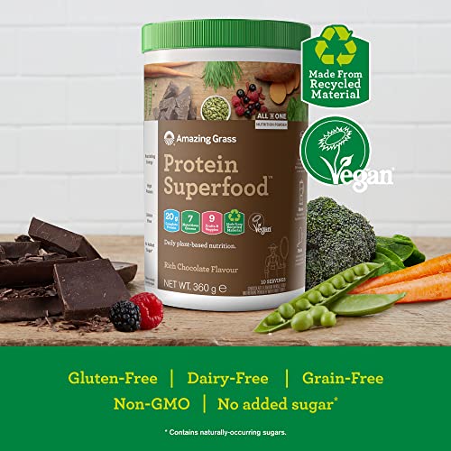 Amazing Grass Protein Superfood, Organic Vegan Protein Powder with Fruit and Vegetables Amazing Grass uk supplements