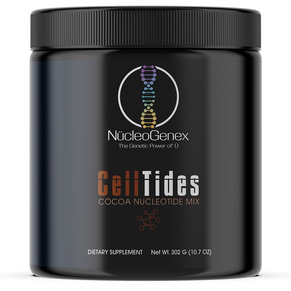 Nucleogenex - CellTides Cocoa Flavor - Nucleotide-Based Nutritional Supplement for Enhanced Cellular Health - Supports Digestive Health, Nutrient Absorption, and Microflora Growth - Net Wt. 302g NucleOGenex uk supplements