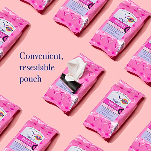 Vagisil Odor Block Daily Freshening Wipes for Feminine Hygiene in Resealable Pouch Vagisil uk supplements