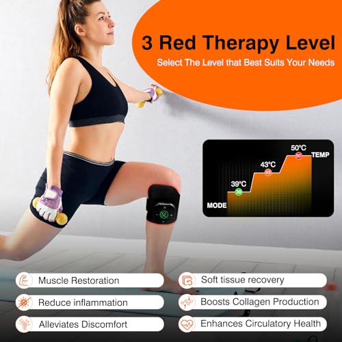 Cordless Red Light Therapy for Knee, Infrared Light Therapy Devices for Knee Pain Relief, Meniscus Injury agiogio uk supplements