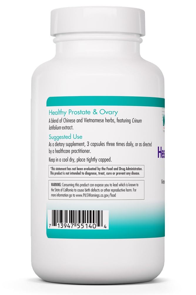 NutriCology Healthy Prostate & Ovary - Herbal Blend with Crinum Latifolium - Hormone Support for Men & Women - Vegetarian Capsules - Hypoallergenic Formula - 60 Servings - 180 Count Allergy Research Group uk supplements