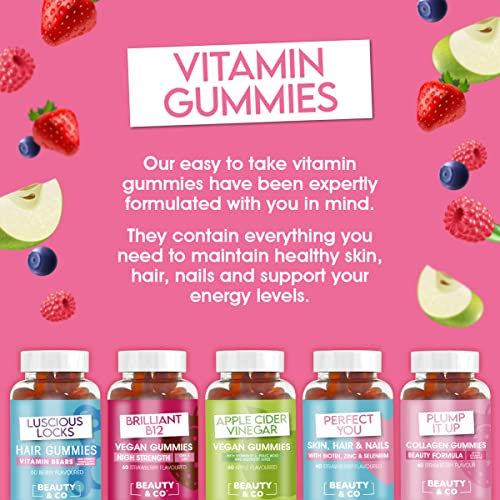 Beauty & Co Collagen Gummies by - 120 Marine Collagen Gummies with Biotin, Vitamin C & Selenium (120) Beauty & Co uk supplements