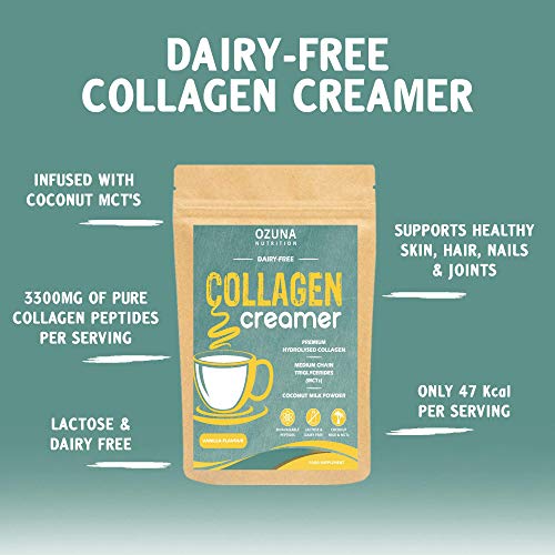 Collagen Coffee Creamer | Keto & Paleo | Premium Hydrolysed Collagen Peptides & Coconut MCT OZUNA NUTRITION uk supplements