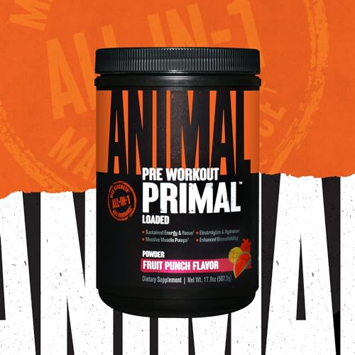Animal Primal Muscle Hydration + Preworkout Powder – Contains Beta Alanine, 3DPump Animal uk supplements