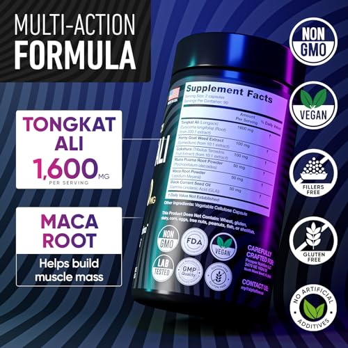 Tongkat Ali Supplement 1600MG - Longjack Tongkat Ali for Men - Euryco Alpha Flow uk supplements