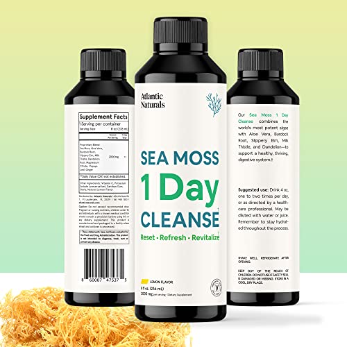 Sea Moss 1 Day Cleanse - Full Body Detox to support bowel movements, Kidney Health Atlantic Naturals uk supplements