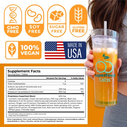skinnytabs Superfood Tabs Detox Cleanse Drink - Fizzy Nutrition Supplement skinnytabs uk supplements