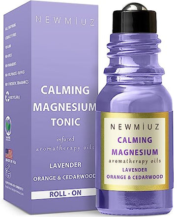 Calm Magnesium Roller Lavender Orange Cedarwood Essential Oil Roll On Calming Aromatherapy Self Care New Miuz uk supplements