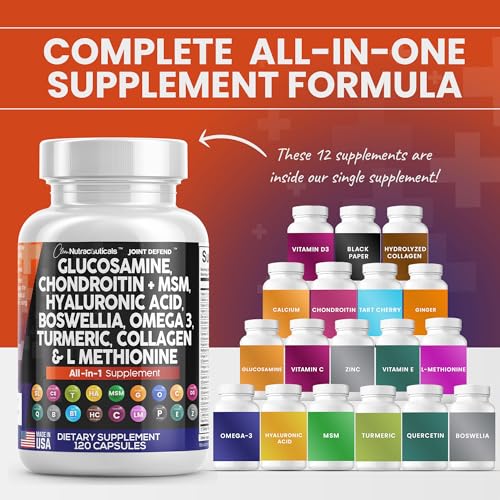 Clean Glucosamine Chondroitin MSM Turmeric Hyaluronic Acid Boswellia Clean Nutraceuticals uk supplements
