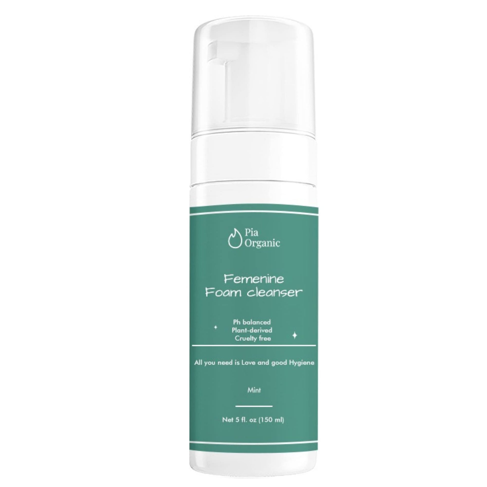 Pia Organic Mint Feminine Foam Cleanser Organic wormwood/olive leaf, Foaming PH Balance Feminine Wash Pia Organic uk supplements