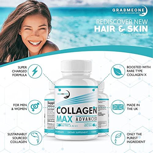 Premium Marine Collagen Supplements for Women, Ultra Potent Marine Collagen Capsules Collagen Max uk supplements
