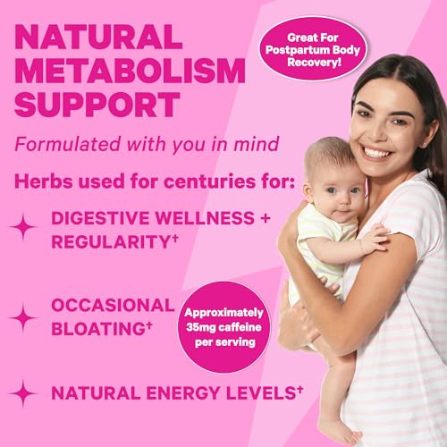 Pink Stork Slim Tea with Organic Dandelion Root, Green Tea, Ginger and Hibiscus for Detox Pink Stork uk supplements
