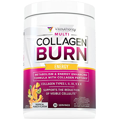 Multi Collagen Burn: Multi-Type Hydrolyzed Protein Peptides with Hyaluronic Acid, Vitamin Vitauthority uk supplements