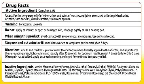 MaxRelief Arnica Montana Pain Cream - Advanced Formula for Deep Relief - Soothe Knee, Joint & Muscle Pain - Reduce Swelling, Joint Inflammation Fibromyalgia & Plantar Fasciitis Relief - Emu Oil 2oz MaxRelief uk supplements