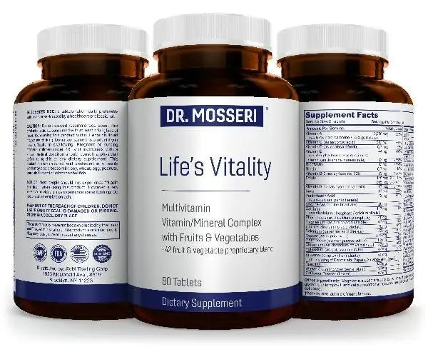 DR. MOSSERI Life's Vitality Vegan Multivitamin for Men & Women – Non-GMO Formula with 42 Fruits and Vegetables, Daily Multivitamin and Mineral Complex DR. MOSSERI uk supplements