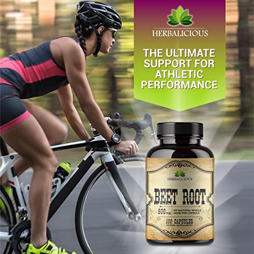 HERBALICIOUS Beet Root Capsules - Herbal Supplement for Athletic Performance HERBALICIOUS uk supplements