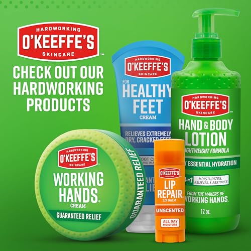 O'Keeffe's Lip Repair Unscented Lip Balm for Dry, Cracked Lips - Stick (3 Pack) - Moisturizer for Very Dry Lips O'Keeffe's uk supplements