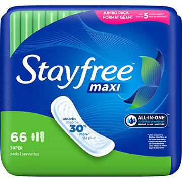 Stayfree Maxi Pads for Women, Super - 66 Count Stayfree uk supplements