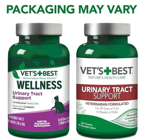 Vet's Best Cat Urinary Supplement, Urinary Tract Support Chewable for Cats, Supports A Healthy Urinary Tract in Cats, 60 Chewable Tablets Vet's Best uk supplements