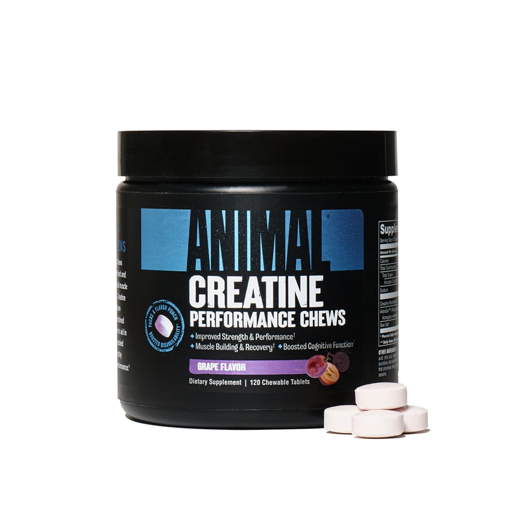 Animal Creatine Chews Tablets - Enhanced Creatine Monohydrate with AstraGin Animal uk supplements