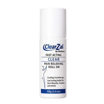 ClearZal Fast Acting Clear Pain Relieving Roll On Cooling Relief of Joint Pain, Muscle Pain, Muscle Soreness, and Swelling from Bruises or Injury - Non-Greasy - Homeopathy, 3.4oz Made in USA Clearzal uk supplements