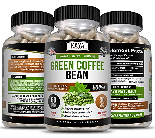 Kaya Naturals Green Coffee Bean 60ct - Weight Management Kaya Naturals uk supplements