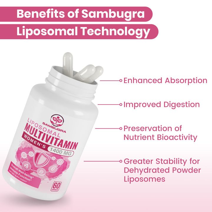 Liposomal Multivitamin for Women 1400MG - Womens Daily Multi Vitamins Supplements Sambugra uk supplements