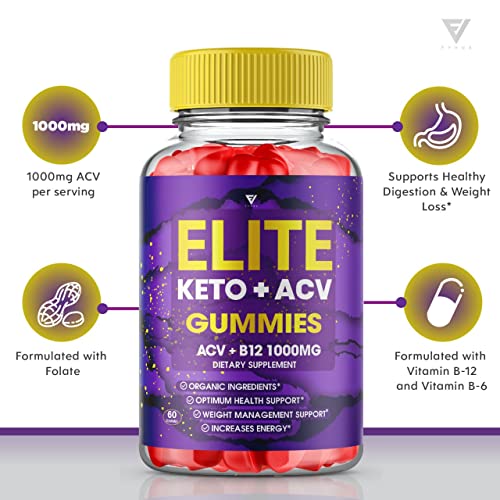 (3 Pack) Elite Keto ACV Gummies AVC, Elite Keto Plus ACV Advanced Weight Loss Gummies Fyvus uk supplements