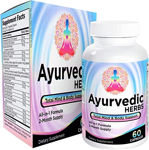 Ayurvedic Herbs (All-in-1) Supplement 2-Month Supply - Ayurveda Mind, Body & Spirit Herb Elevate Recovery Supplements uk supplements