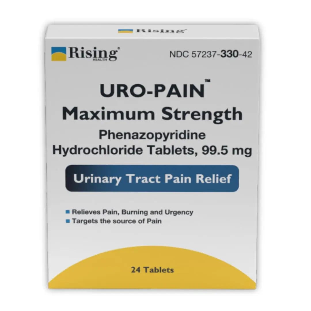 Rising Health - URO Pain Maximum Strength | Urinary Tract Pain Relief | Relief from Pain, Burning and Urgency | 24 Count Rising uk supplements