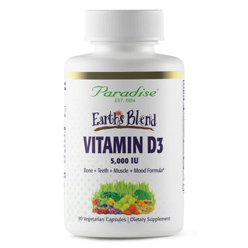Paradise Herbs Earth's Blend Vitamin D3, Superfoods Base of Probiotics and Organic Alkalizing Greens, Veggies & Berries, 90 Vegetarian Capsules Paradise Herbs uk supplements