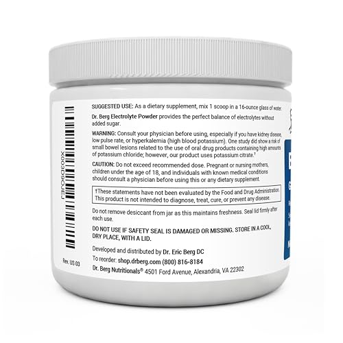 Dr. Berg Hydration Keto Electrolyte Powder - Enhanced w/ 1,000mg of Potassium & Real Dr. Berg Nutritionals uk supplements