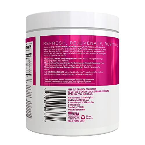 Her Thermogenic Amino Women's Pre Post & Intra Workout Booster (Strawberry Kiwi,30 Servings) NLA for Her uk supplements