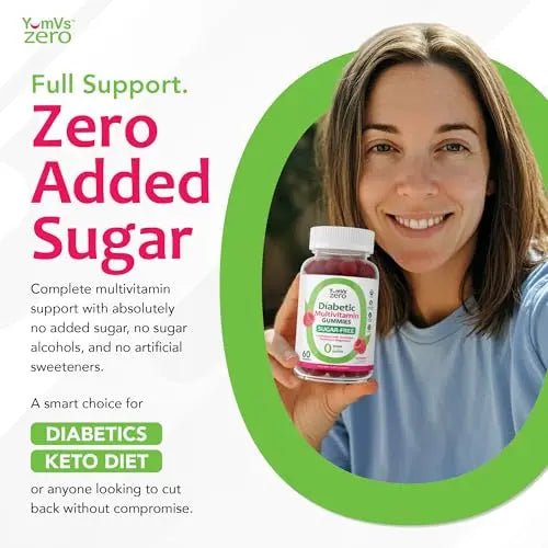 YUM-V'S Multivitamin for Women & Men – Sugar Free Multivitamin Gummies – Zero Sugar Gummy with Chromium, Thiamine & Magnesium YUM-V'S uk supplements